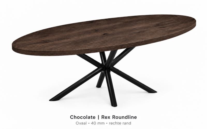 Ovale eiken eettafel 40 mm &ndash; zelf samenstellen
